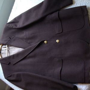 Cricketeer Brown Flannel Wool Blazer/Sport Jacket 44R *